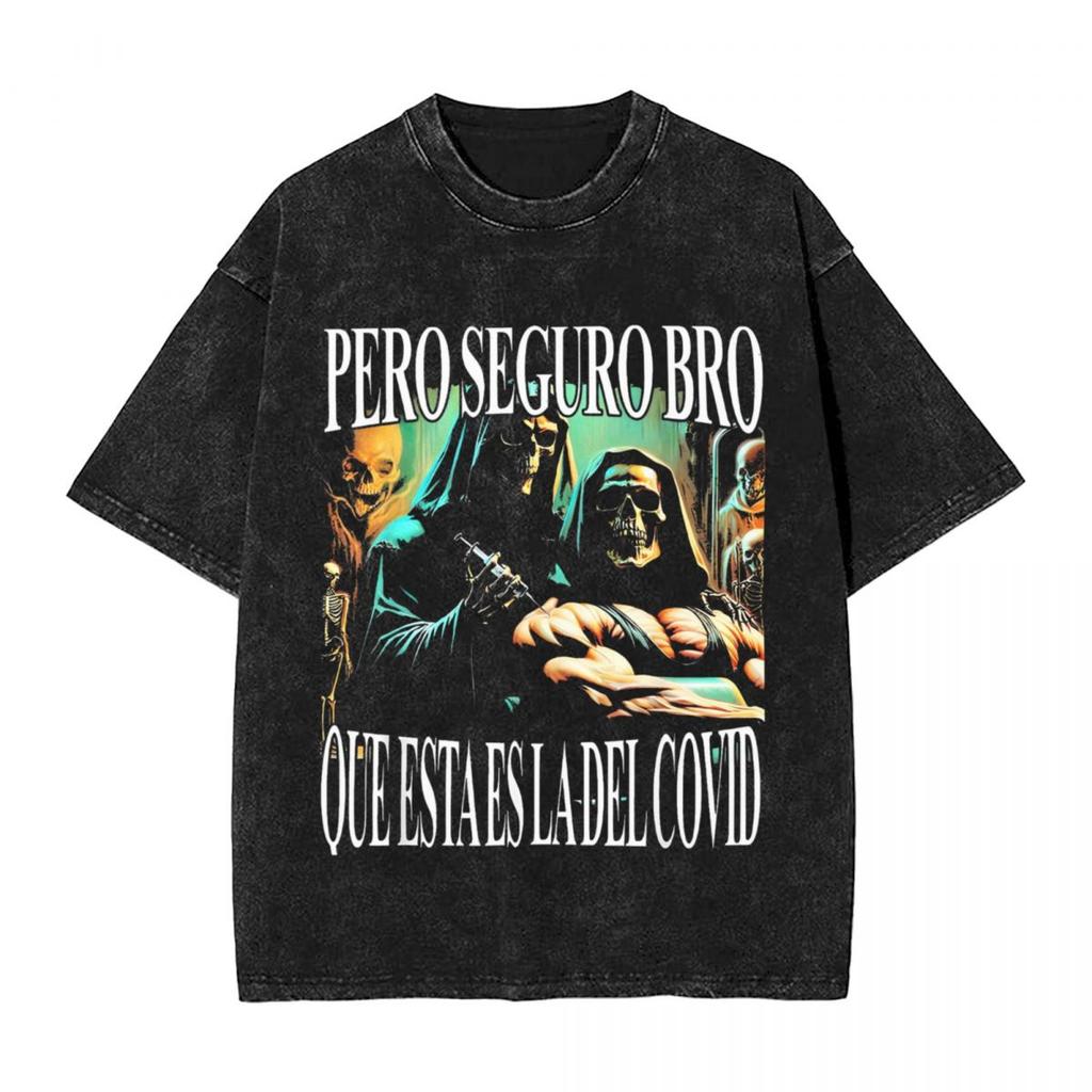 Calacas Chidas Gym Fitness Mit Sarkastischen Sprüchen Gewaschenes T-Shirt Herren Damen Vintage Tees Oberteile Lässig Unisex