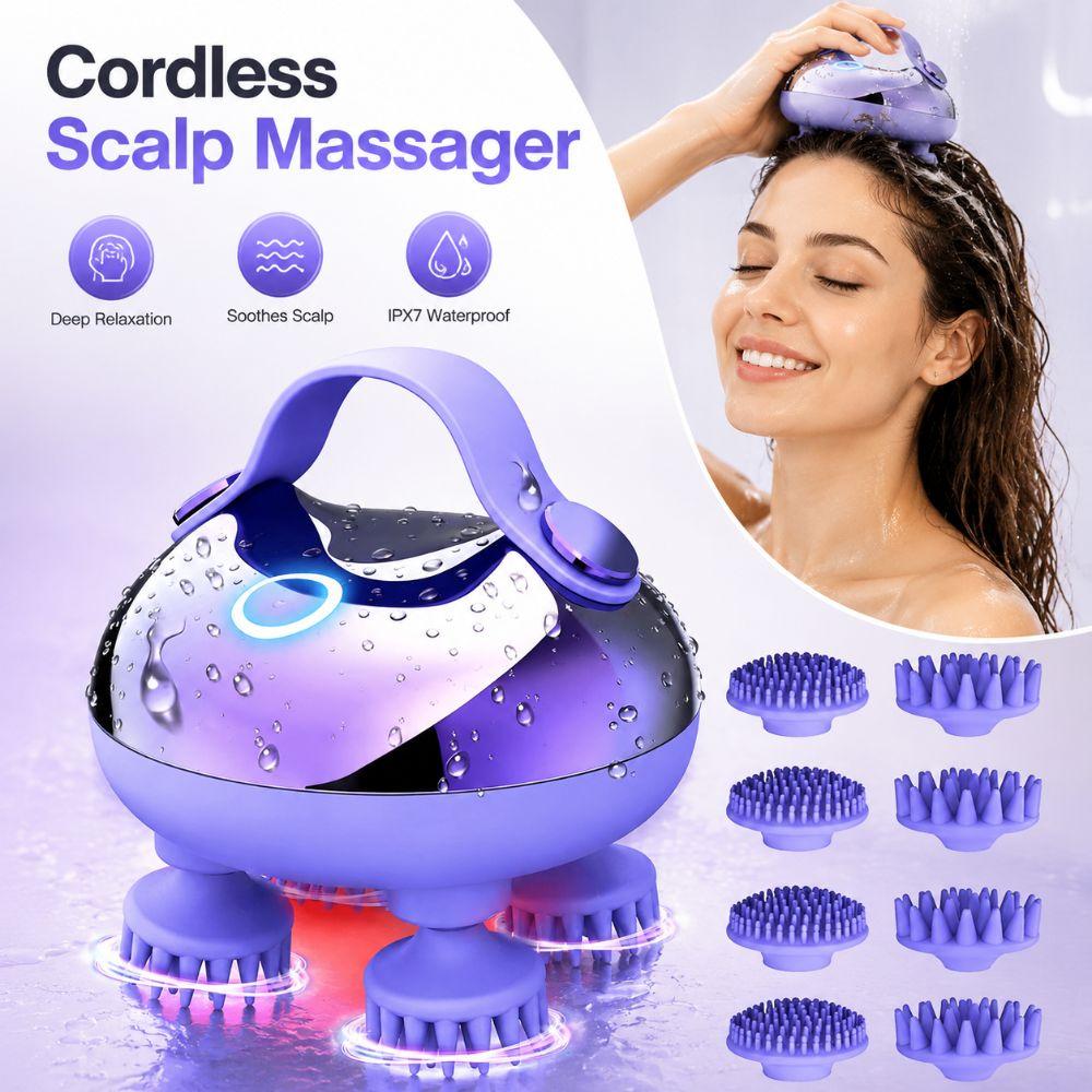 4 Claws Cordless Scalp Massager Waterproof Cat Head Scratcher High Quality Head Massager