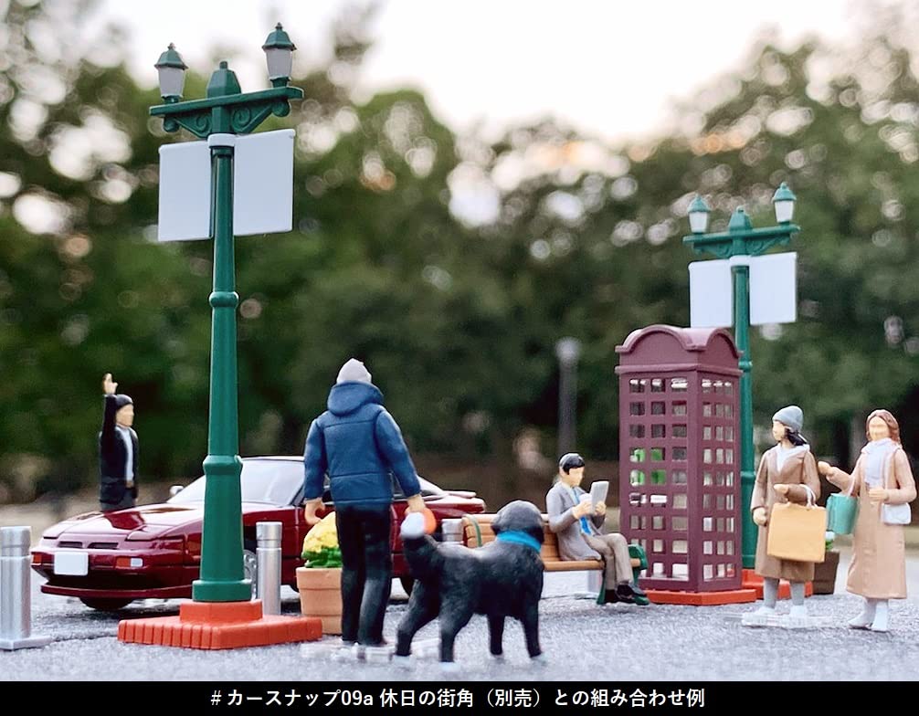 TOMYTEC DioColle 64 08a Urban Street Corner Nissan 180SX Special Selection Equipped Partially Assembled Figure and Accessories Complete Miniature Car