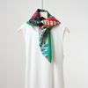 New Oil Painting Style 61 * 61cm Small Square Scarf Light and Breathable Scarf Mulberry Silk Cotton Blended High-grade Silk Scarf
