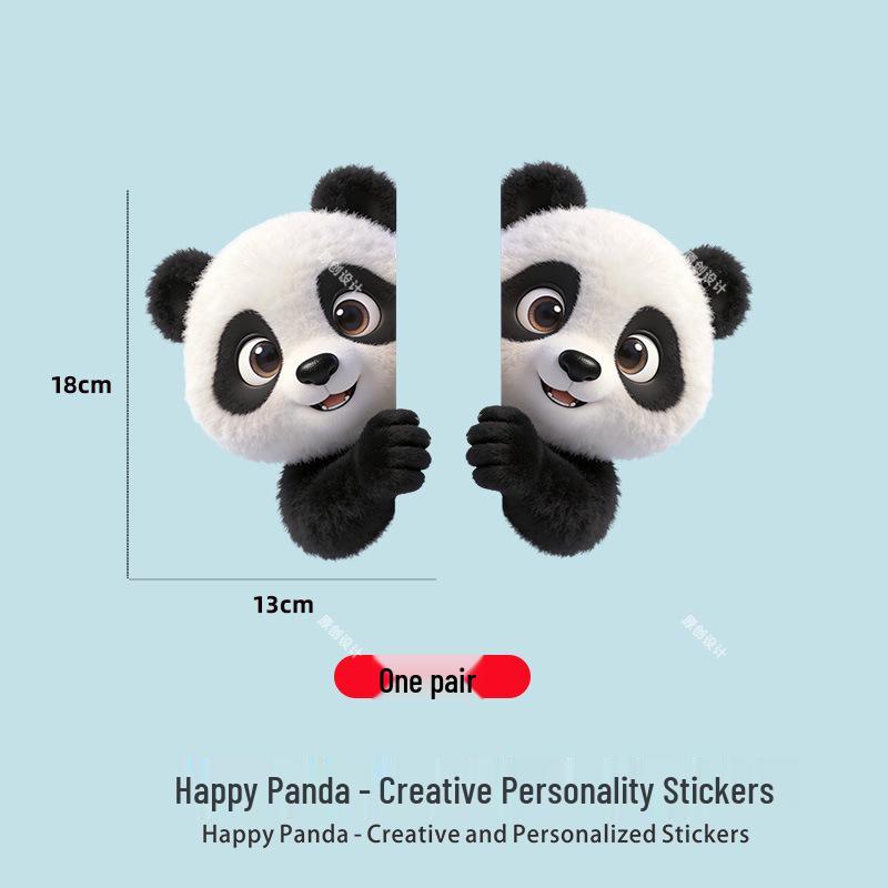 Panda Car Sticker: Cute, Creative, Waterproof, Scratch Cover, Decorative for Electric Vehicles