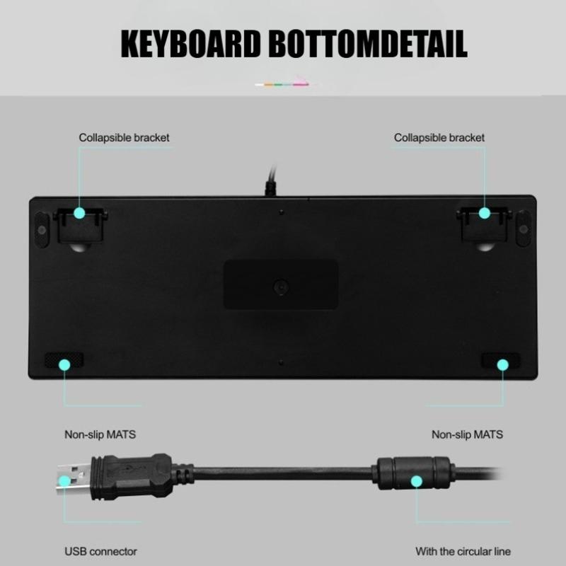 87 Key Mechanical Keyboard Blue Axis Wired Office Gaming Computer Mechanical Keyboard E-sports Keyboard