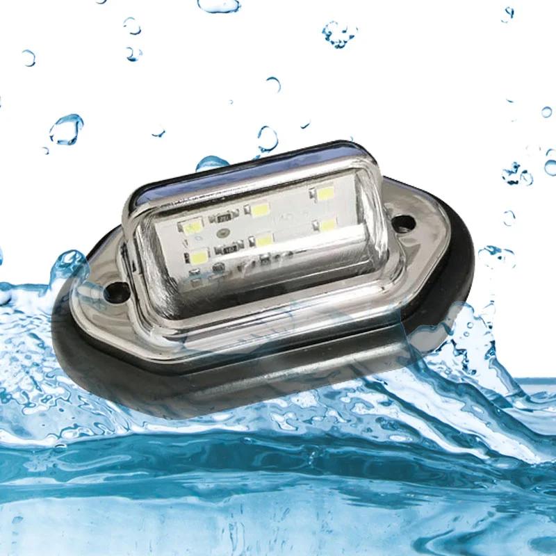 1/2PCS 6 LED Car License Plate Light for SUV Truck Lamp License Waterproof Auto Light 12-24V White Lighting Universal