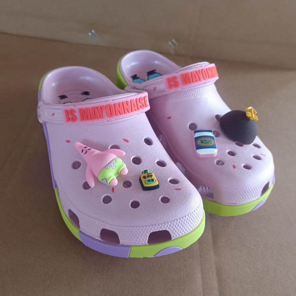 SpongeBob & Patrick Star Kids' Co-branded Crocs - Breathable, Comfortable Parent-Child Sandals