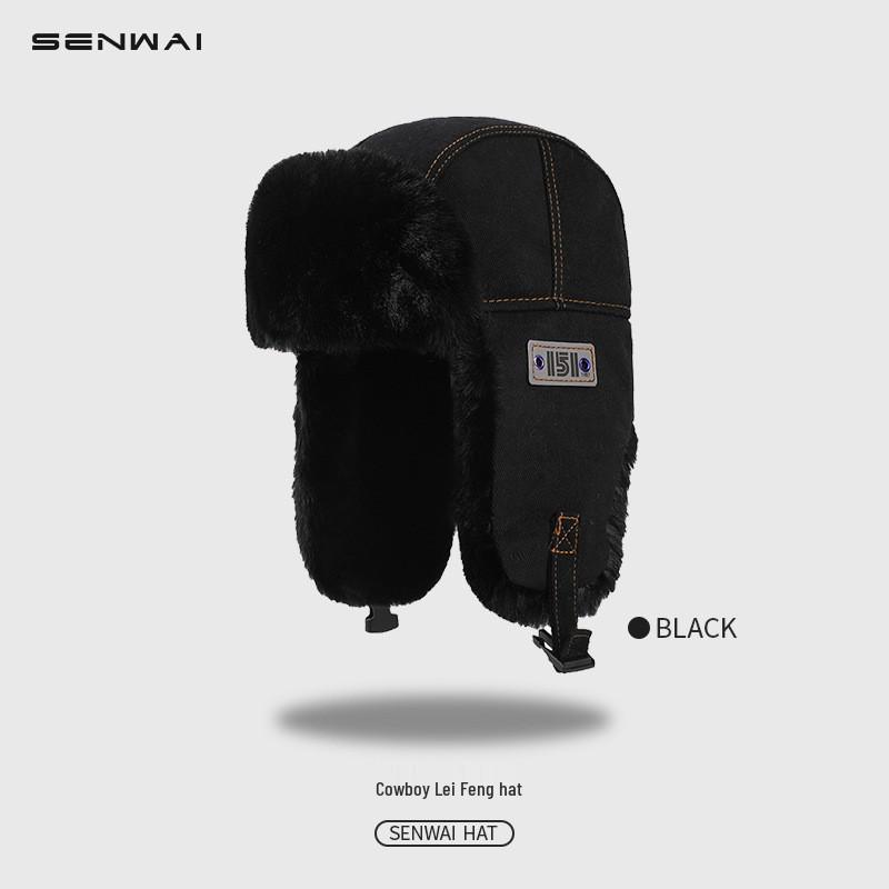 Fleece-Lined Winter Ski Hat - Windproof Pilot Hat with Ear Protection