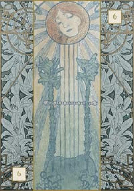 Kancharo Oracle Card Tarot Card Reading Maria Mucha Oracle Includes Japanese Oracle Card Instructions Pouch 36-Card Set, [Alfons Cards] & (Authentic)