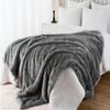 Luxury Fox Fur Throw Blanket Winter Warm Fluffy Soft Blankets Bedspread On the Bed Faux Fur Blanket Plaid Throw for Sofa Towel