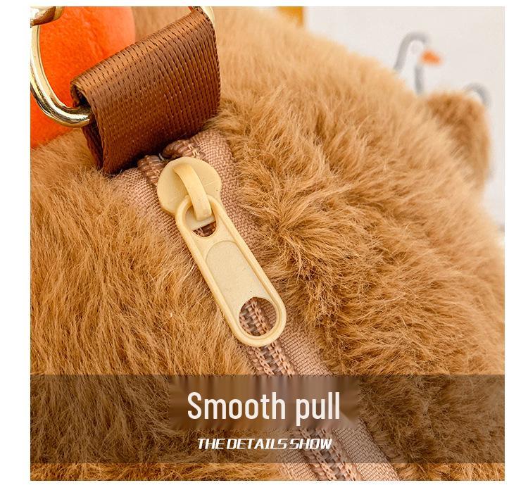 Adorable Capybara Plush Backpack & Shoulder Bag
