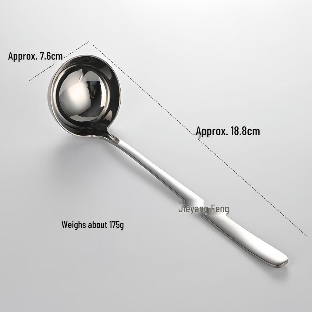 304 Stainless Steel Hammered Texture Soup Ladle - Long Handle for Hotel or Home Use
