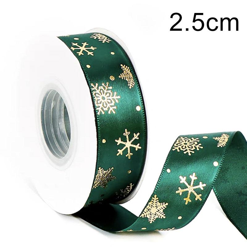25 Yards/Lot Printed 10/25mm Christmas Ribbon DIY Gift Packing