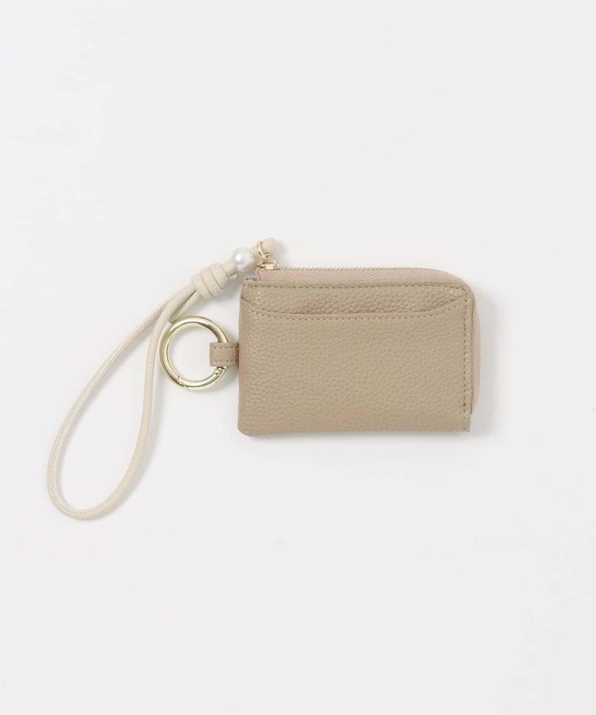 Rodesco Women's Pearl Strap Wallet Card Case XXA6-2BW0902 BEIGE One