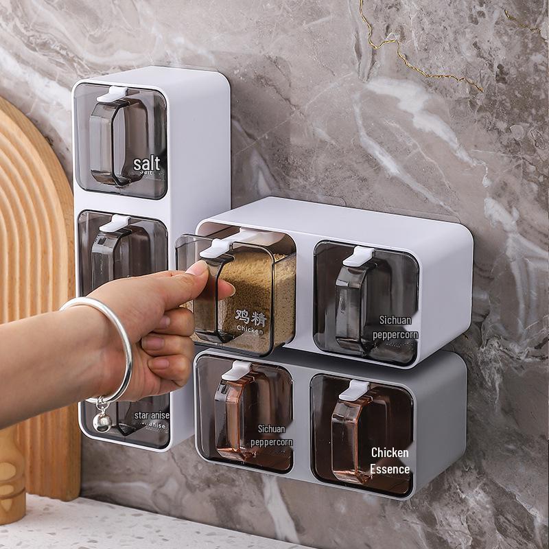 Set cutie condimente de bucătărie rotativă cu compartimente multiple