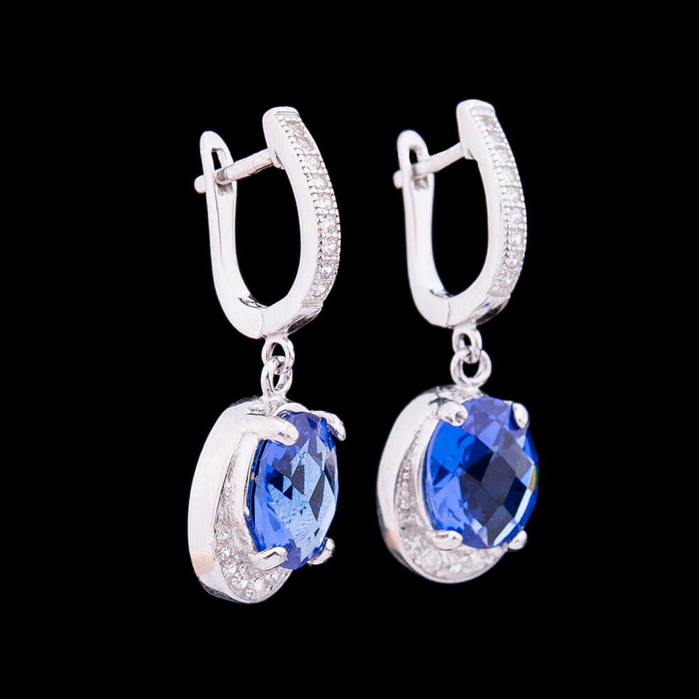 

Срібні сережки з фіанітами Oniks срібний