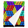 Color Rubik'S Cube Pattern Flannel Blanket Digital Printing Blanket Bedspread Leisure Sofa Blanket