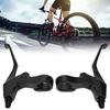 1 Pair of Mountain Bike Brake Levers, Folding Mountain Bike Extension Brake Levers, Long Handle Brake Levers (Black)