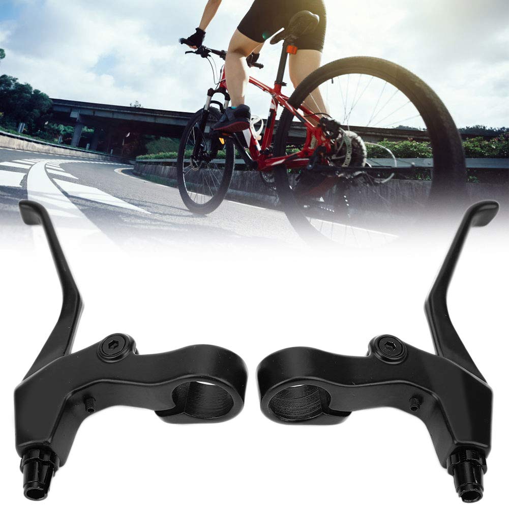 1 Pair of Mountain Bike Brake Levers, Folding Mountain Bike Extension Brake Levers, Long Handle Brake Levers (Black)