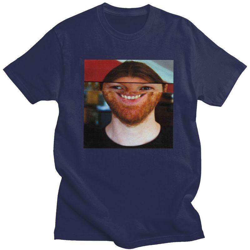 Maglietta Personalizzata Aphex Twin da Uomo 100% Cotone T-shirt Tempo Libero Manica Corta T-shirt Vestibilità Slim