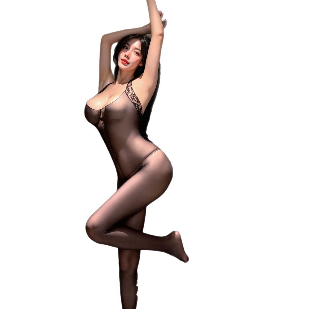 Night cat erotic underwear stockings perspective temptation sexy pure desire open file free black silk passion can tear neck large size