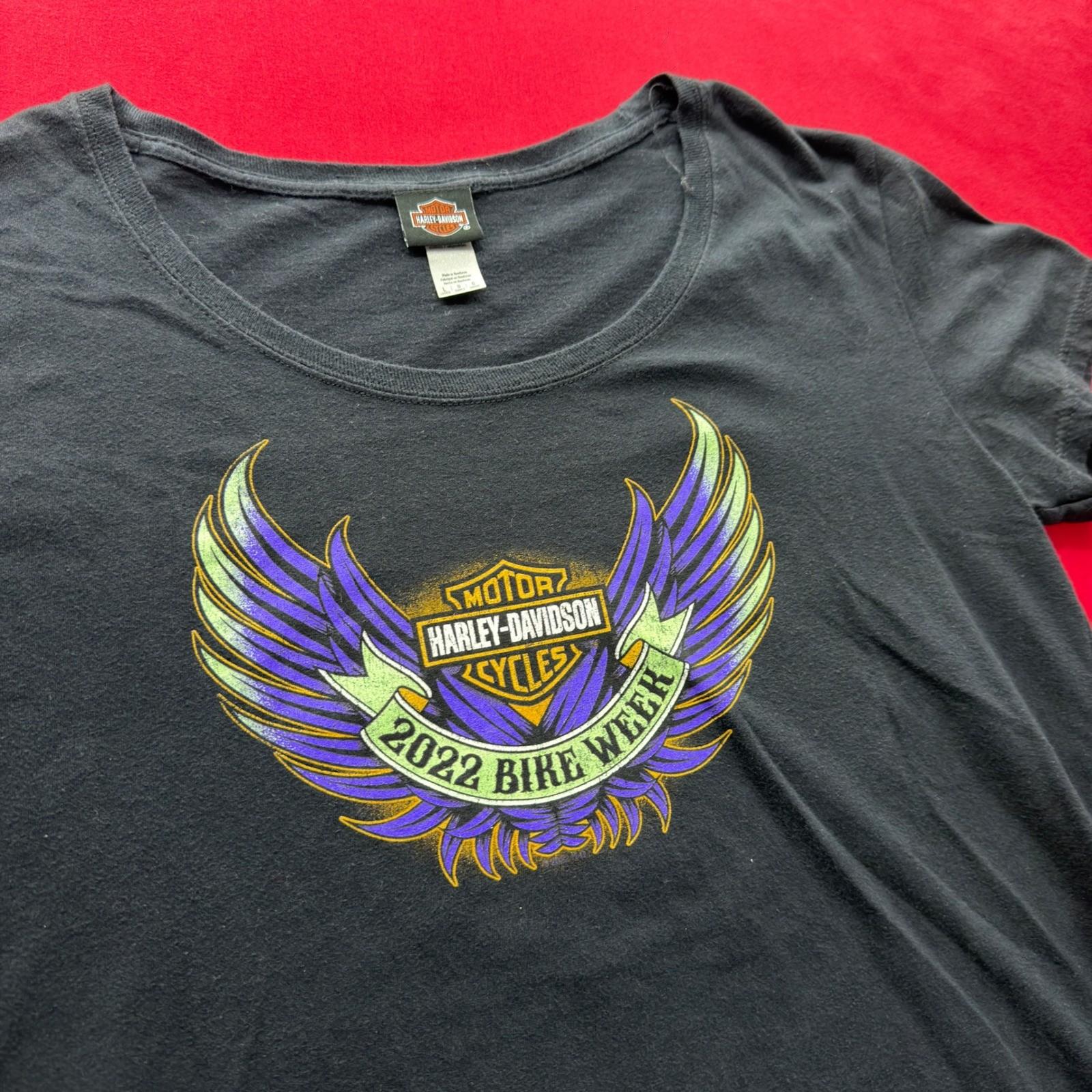 Harley-Davidson Womens 2022 Bike Week Daytona Beach Florida T-Shirt Black Large XXXXL