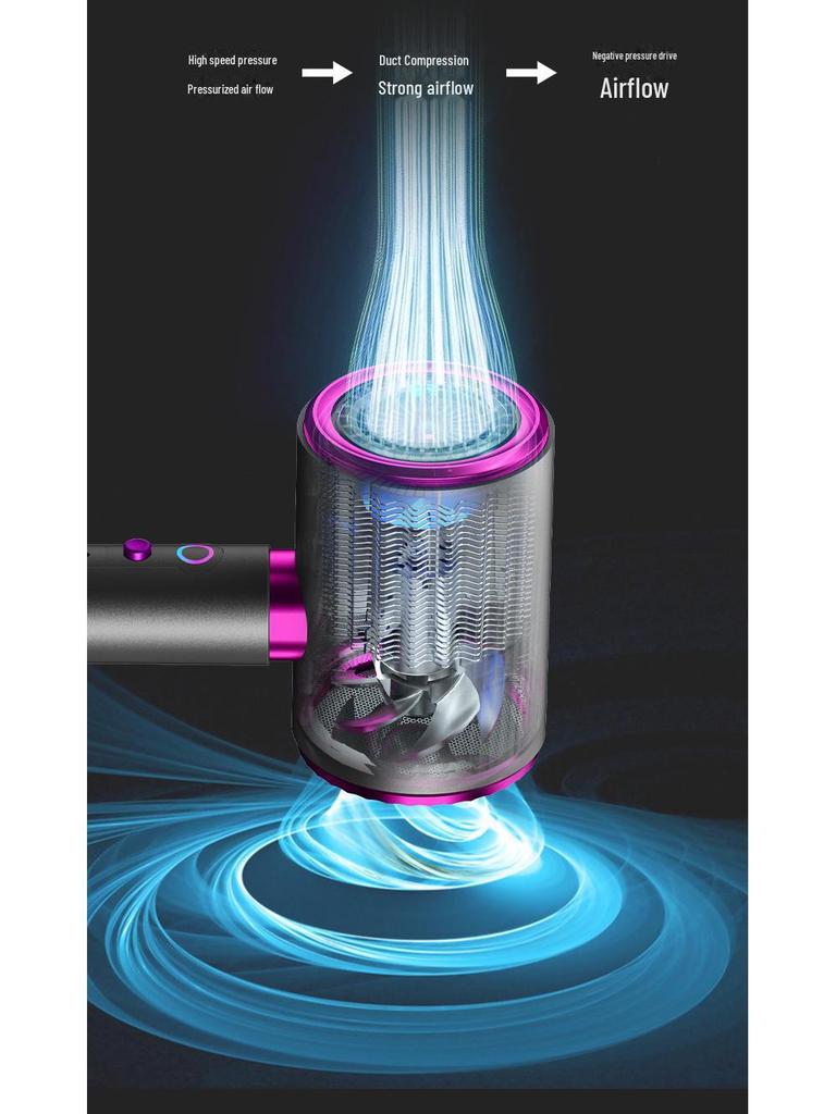 Cross-Border High-Speed Hair Dryer - Powerful Household & Salon Use, Blue Light Feature, Hot & Cold Settings.