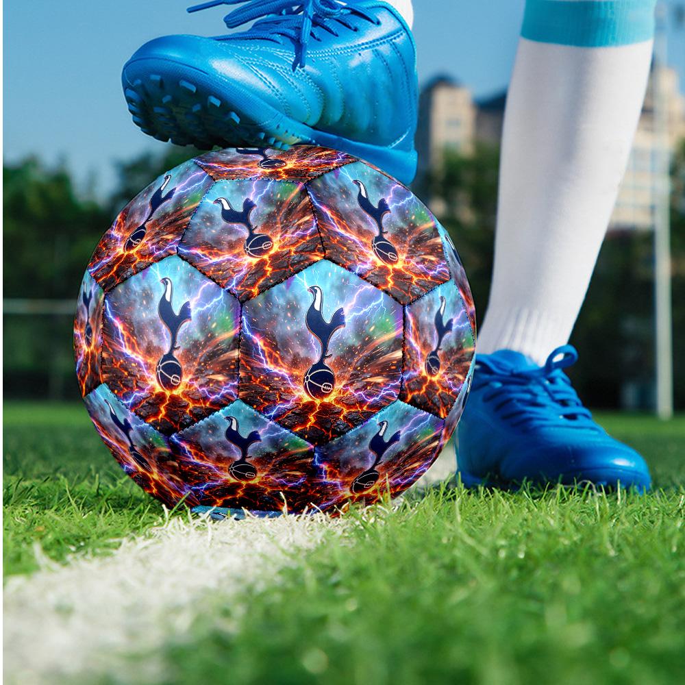 Tottenham Hotspur Theme Soccer Ball Size 5 Soccer Ball Soft Touch Professional Training Football for Outdoor Sports