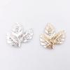 Engood 100Pcs Rhinestone Leaves Button Sewing Trim & Embellishments Craft Buckle for DIY Hair Bridal Headwear Decoration