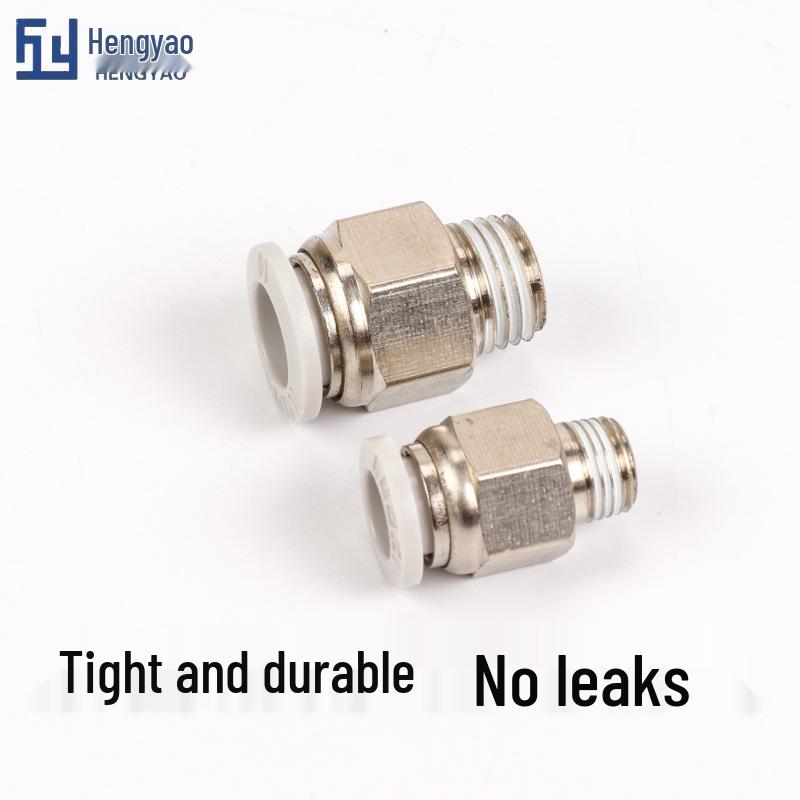 Pneumatic Quick Push-in Straight Connector, PC8/10-02/04, Air Hose Copper Component