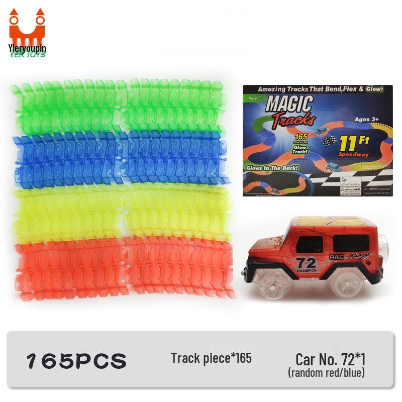 Luminous Magic Track Set: 360-Piece Electric Building Blocks for Kids
