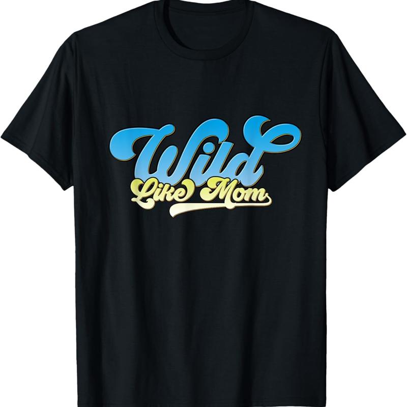 

Wild Like Mom Mothers Day T Shirt - Men s Summer Cotton Graphic Tee S разноцветный