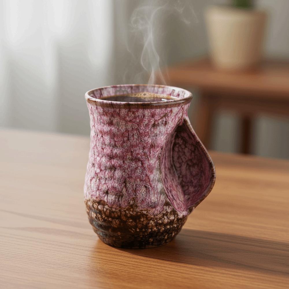 Hitzebeständige glasierte Keramiktasse Kaffeetasse Farbverlauf Ofenbecher Wasserbecher Teetasse Geschenk