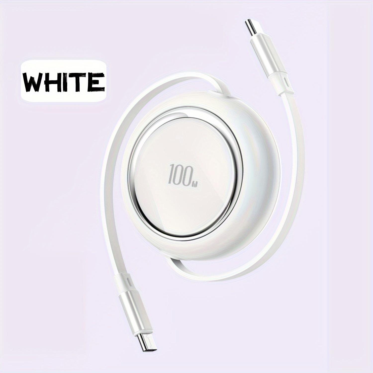 

Зарядный кабель из чистой медной проволоки, кабель для быстрой зарядки 100 Вт для IPhone15, кабель для передачи данных типа C для Samsung Note 10, iPad Pro, MacBook белый