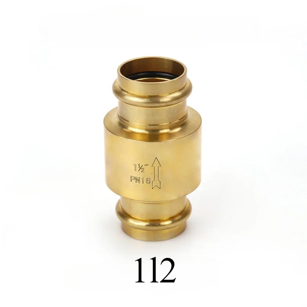 

20mm-50mm Brass Double Card Compression Vertical Spring Check Valve for Plumbing Pipeline Valve V Type Thread