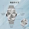 OLEVS Wristwatch Mens Waterproof Analog Quartz Silver Watch Gray Dial Roman Numerals Date Day Stainless Steel Band