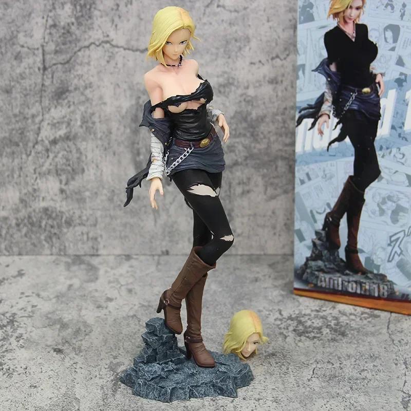 30cm Dragon Ball Anime Figure Sexy Android 18 Pvc Action Figurine Model Statue Toys Statue Doll Collection Decoration Toys Gift