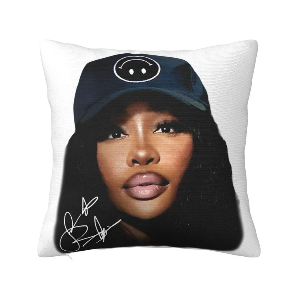 SZA Rapper Singer Square Pillow Case Cushions for Sofa s Music Vintage Pillowcover Home Decor