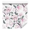 Painted Blooming Magnolia Flowers Wallpaper for Living Room and Bedroom 50x1000