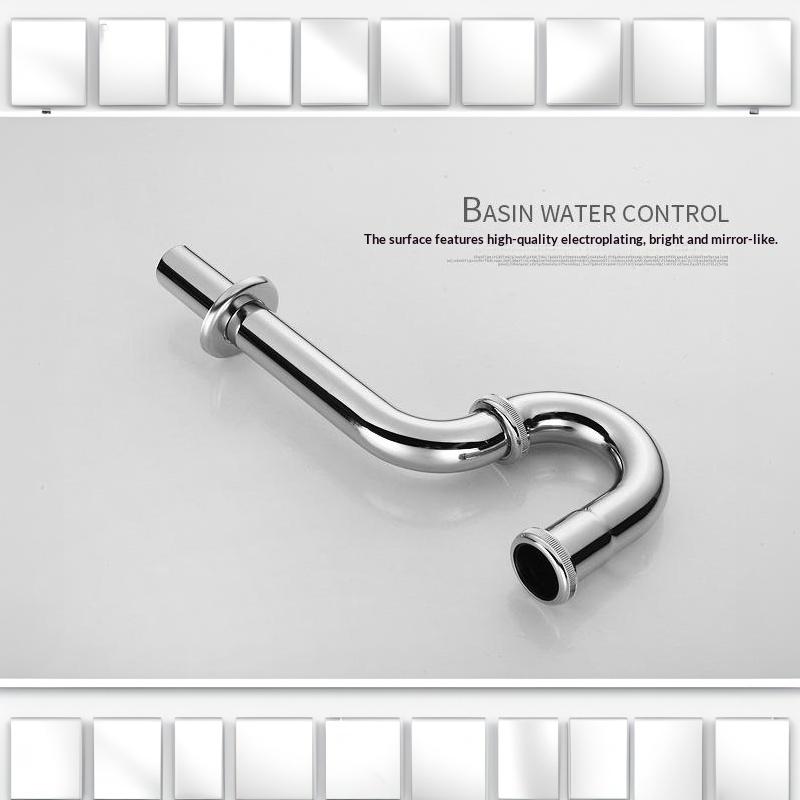 Stainless Steel Drain Pipe For Washbasins, U-Shaped Odor-Proof Basins, Wall-Mounted P-Bends, S-Bends