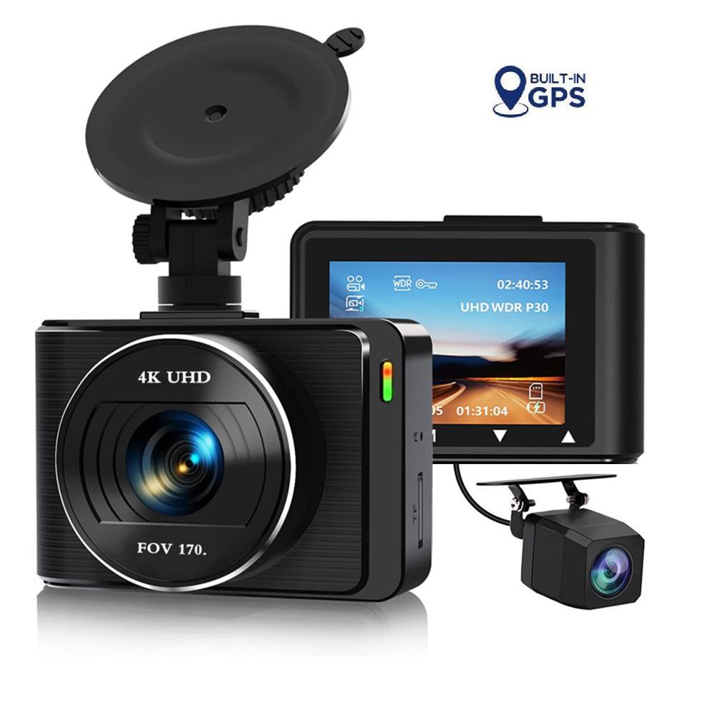 Dual Lens Dash Cam GPS Car DVR Ftont Rear 4K+1080P Mobile WiFi App WDR Video Recorder Night Vision Car Accessories