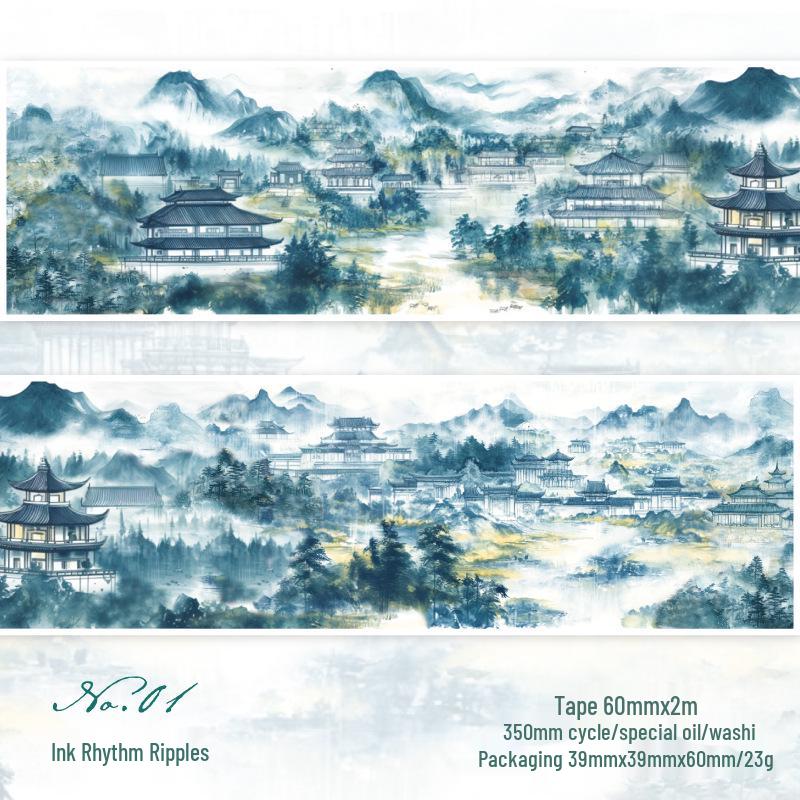 

Уникальный пейзаж, масло и васи-лента: Натуральная архитектура в древнем стиле и горные пейзажи для украшения DIY-журнала