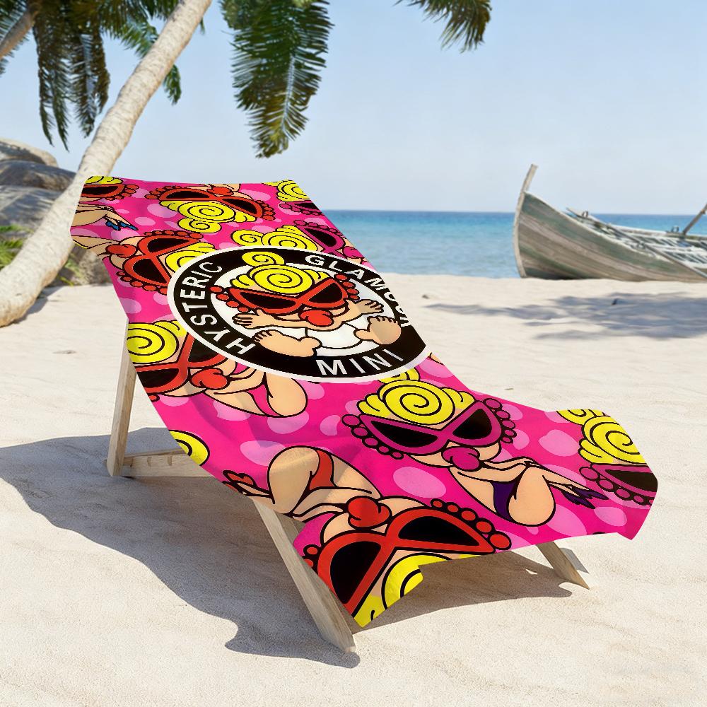 Mode Hysteric Mini Handtuch Sport Schnelltrocknend Reisen Camping Sanddicht Weich Leicht Großes Strandtuch