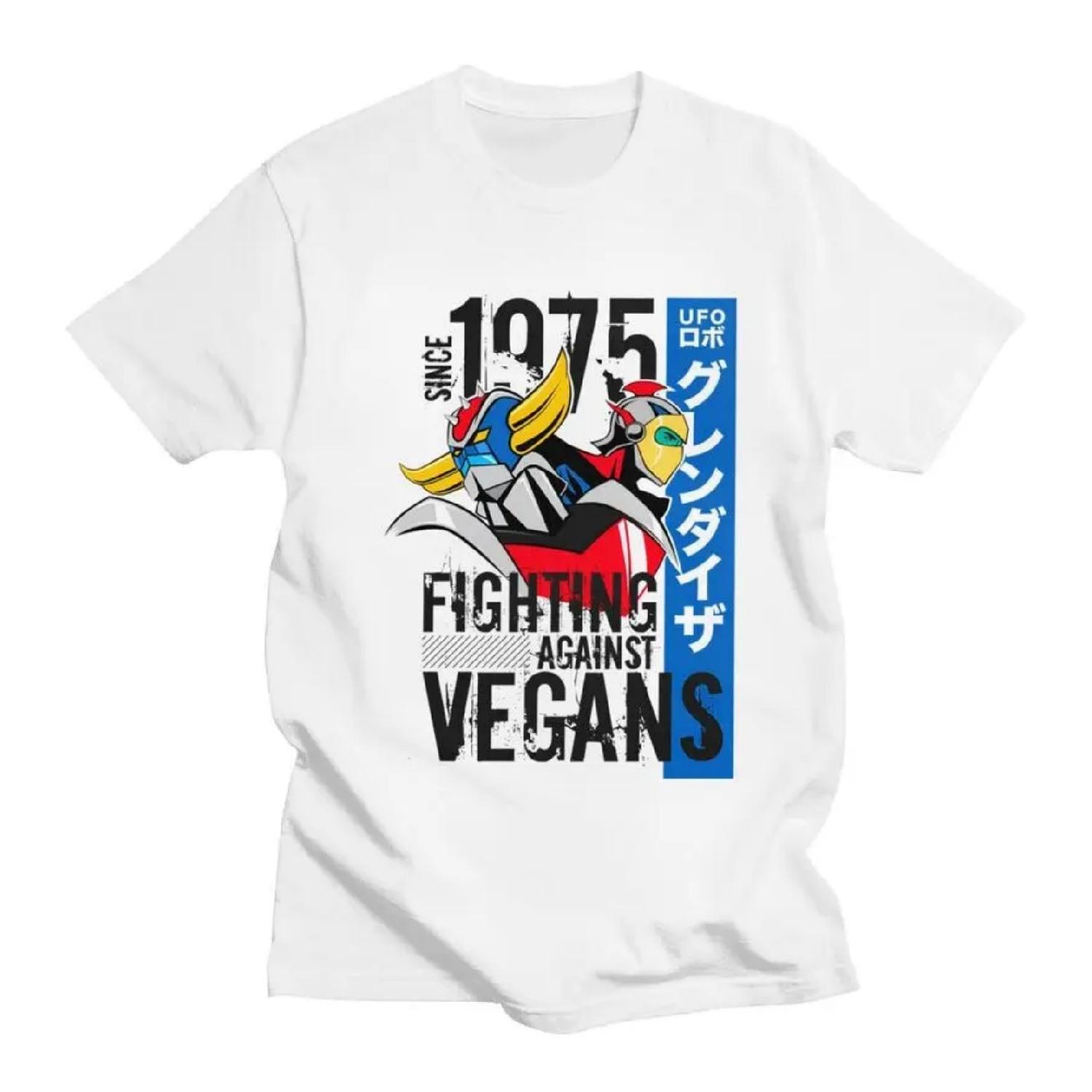 

Custom Color Grendizer Vegan Tshirt for Men Short Sleeve T Shirt Fashion Goldorak UFO Robot T-shirt 100% Cotton Tee Gift Idea XXXXXL чорний