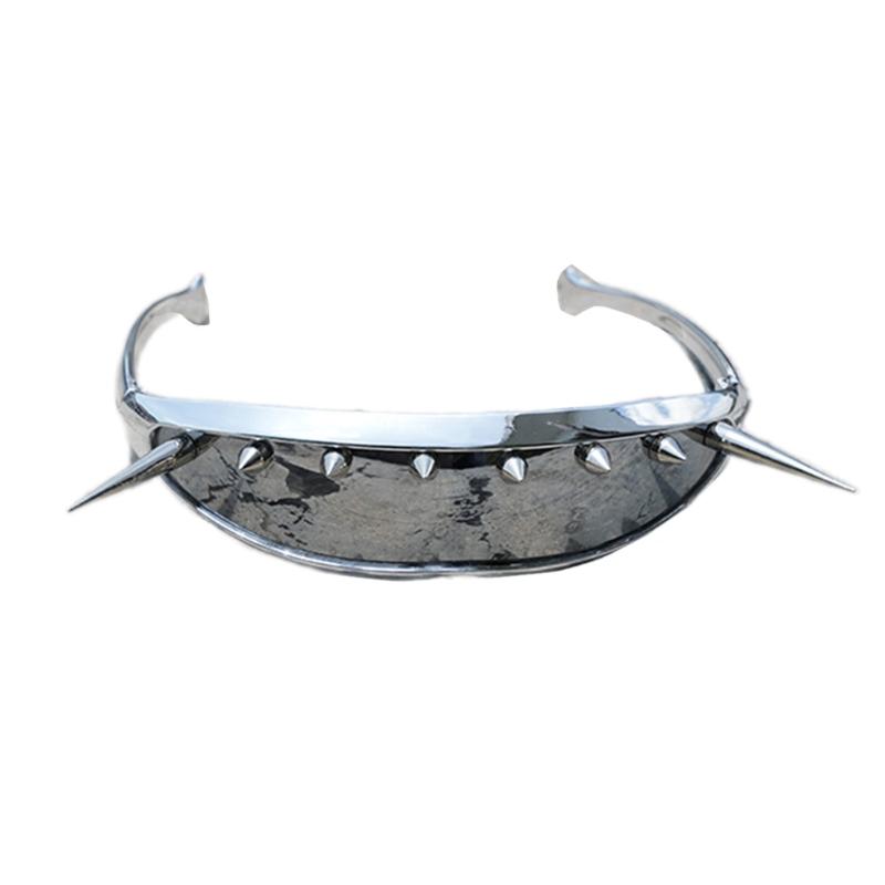 Punk Style Oversized Unisex Sunglasses Metal Studded Windproof Design Sun Protections Eyewear For Outdoor Sports