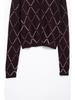 2025 Spring Women's Diamond Knit Cardigan Sweater - European & American Street Style Fashion