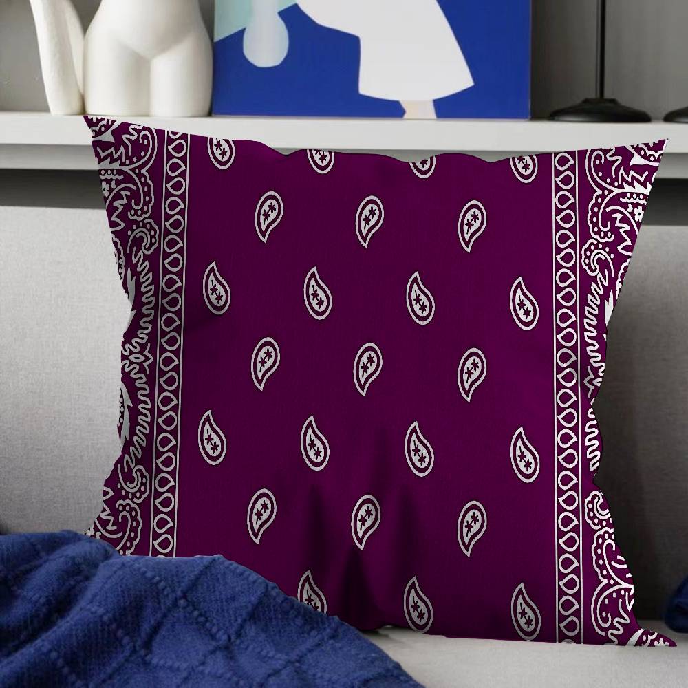 

Fashion Bandanna Pillowcase Toon Gift Cushion Cover Bedroom Home Sofa Chair Seat Decor Pillow Case 12x12Inch