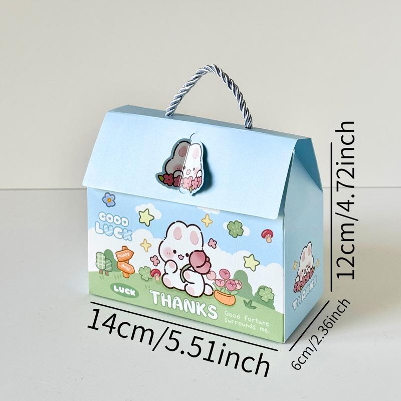 Cute Puppy Handheld Gift Box for Candy & Small Snowman - Folding Paper Packaging Volume: 14*12*6 cm