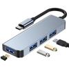 2-in-1 7-Port USB Docking Station: Multifunctional Type-C Hub for Computers & Phones