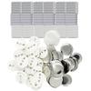Chandini Badge Parts Set, Metal Shell with Plastic Backing and Pin, DIY Handmade Crafts for Badge Machines, Events, Novelties, 100-Piece Set, 32mm