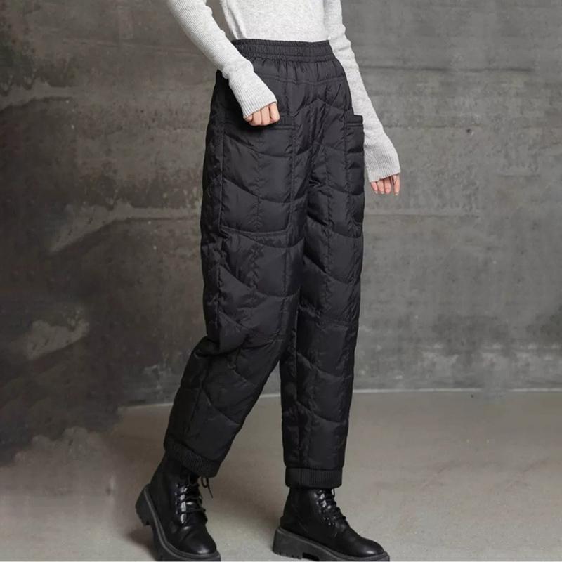 Women Warm Pants Lightweight Down Cotton Loose Large Size Casual Warm Harem Pants Warm Women's Pants