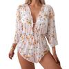 Nuova Moda Sexy Europea e Americana Donna Bordo a Fungo Bikini Blusa Parasole Costume da Bagno Tre Pezzi