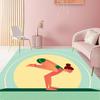 Yoga Girl in Green  Area Carpet for Living Room Children's Bedroom Sofa Doormat Kitchen Floor Tapete Anti-slip Decor Alfombra HD